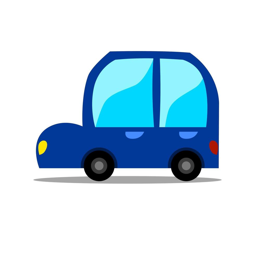 car illustration in blue color for children's book vector