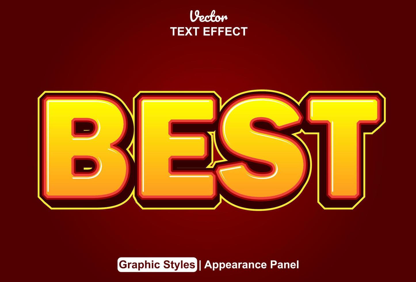 best text effect with orange graphic style and editable. vector
