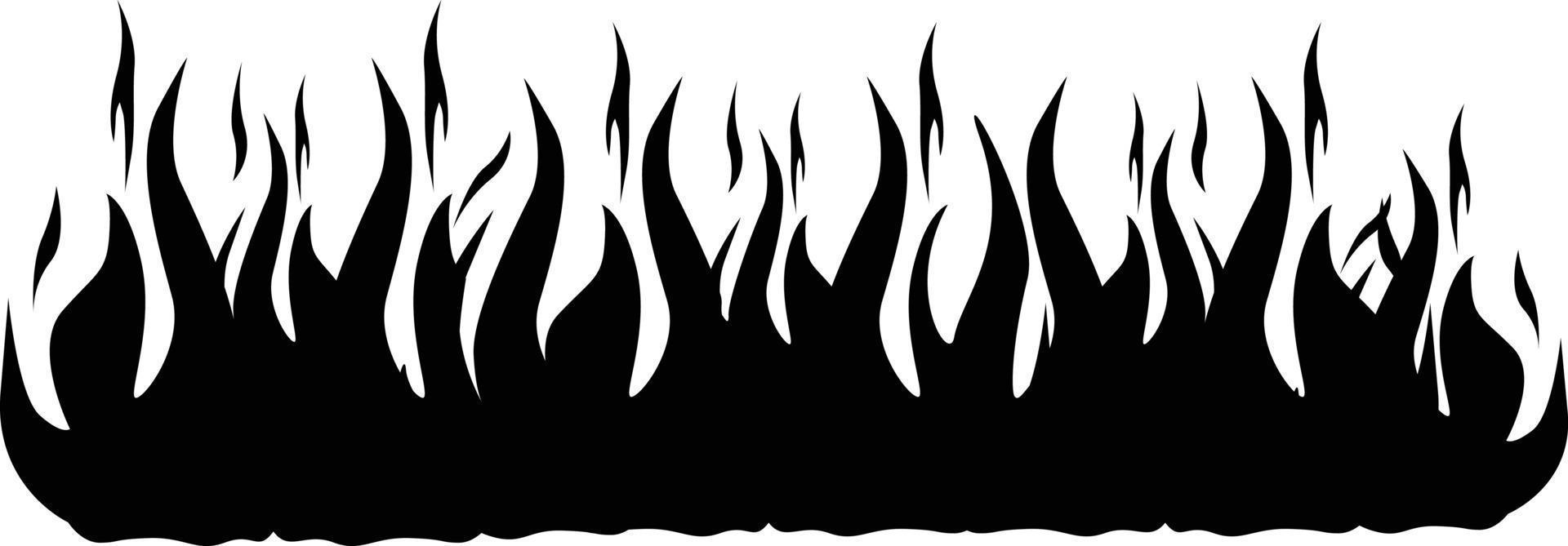 Flame fire hot burn vector image illustrations