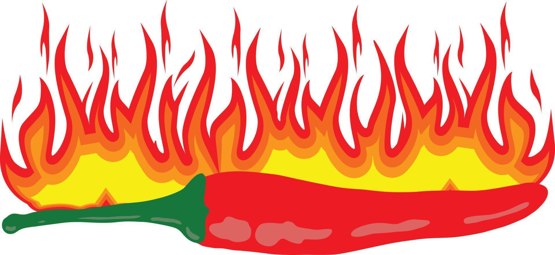 fuego picante caliente fuego vector