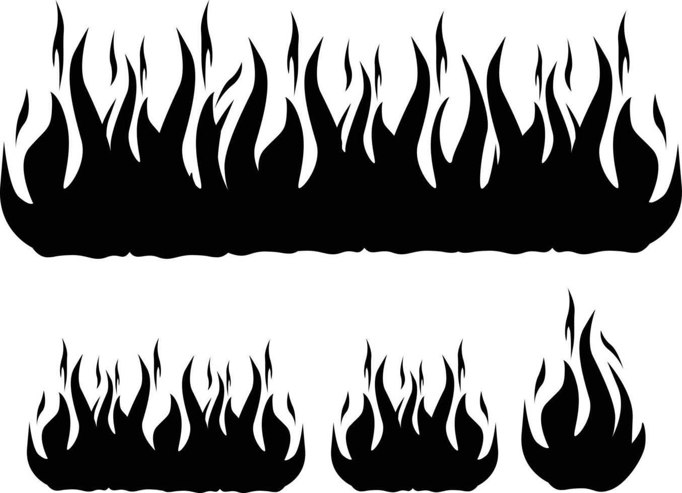 Flame fire hot burn vector image illustrations