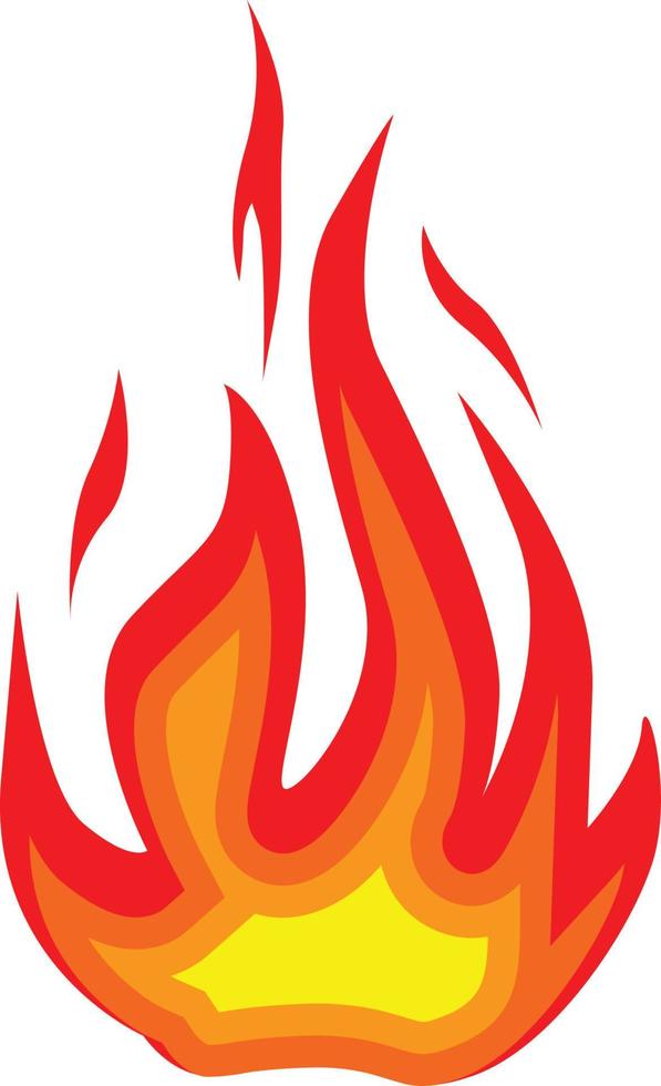 Flame fire hot burn vector image illustrations