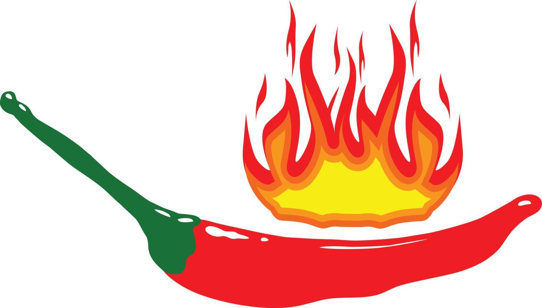 Flame spicy hot fire vector