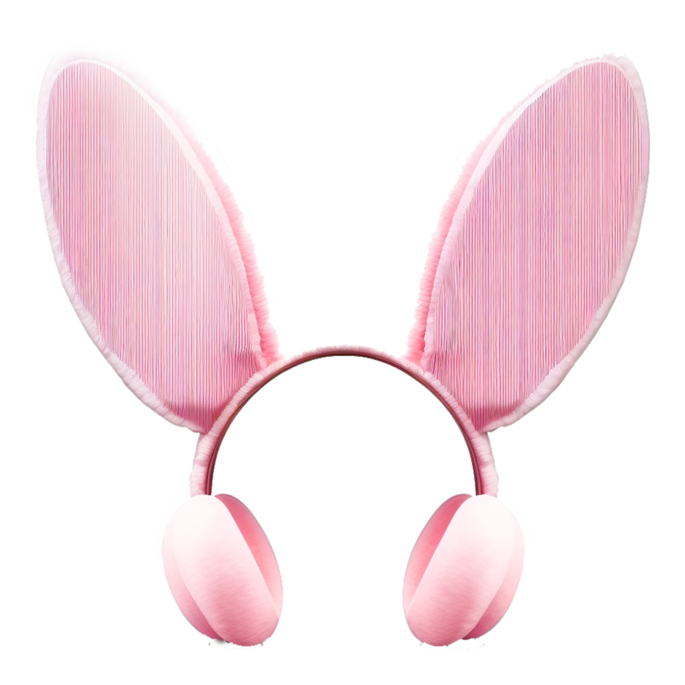 Pink headband with bunny png