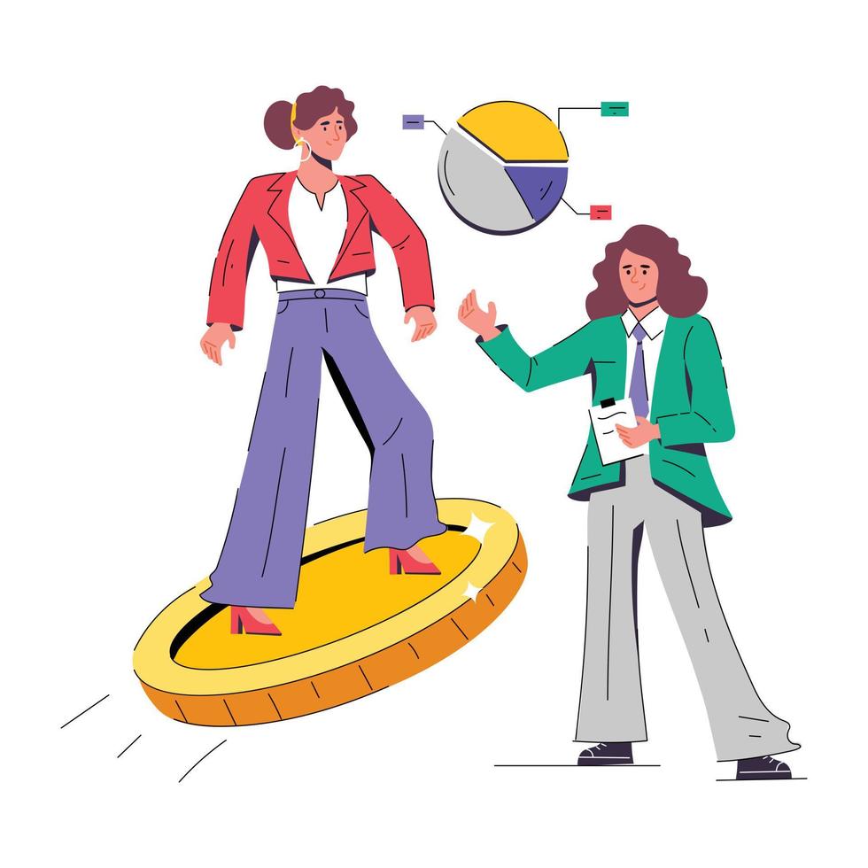 Trendy Financial Discussion vector