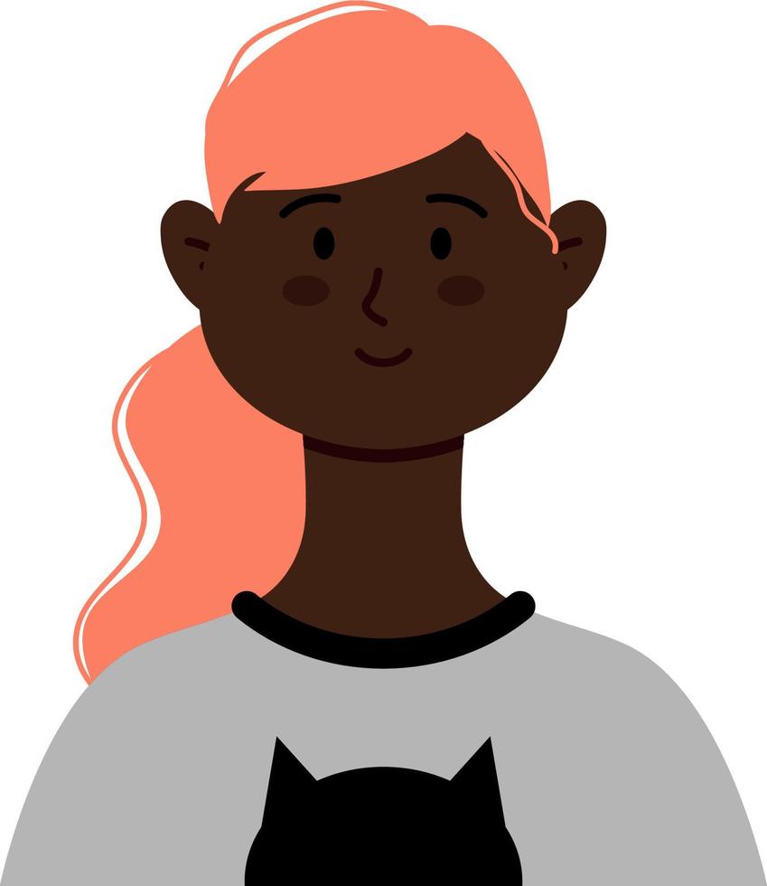 simple flat woman avatar vector