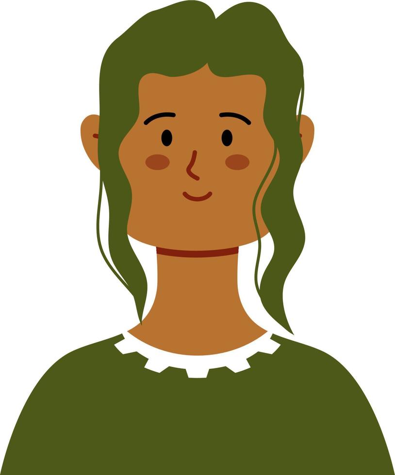 simple flat woman avatar vector