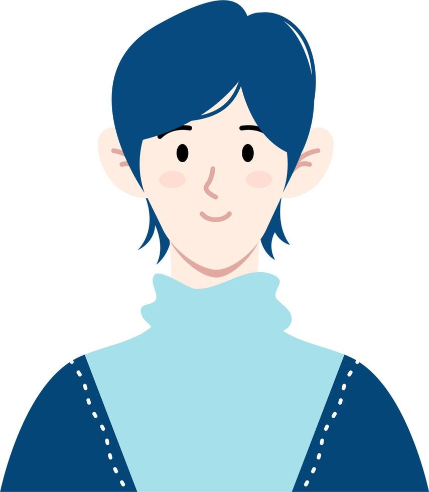 Simple man flat design avatar vector