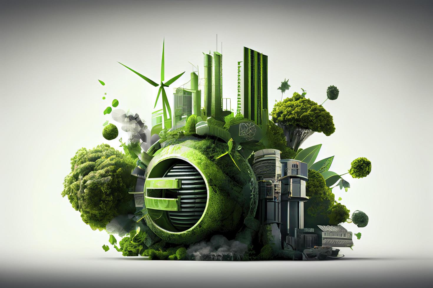 green energy, sustainable industry. Environmental, Social, and Corporate Governance concept photo