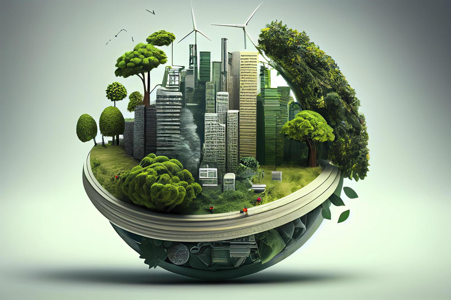 green energy, sustainable industry. Environmental, Social, and Corporate Governance concept photo