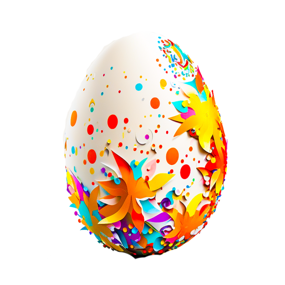 Easter Painted Eggs Cracked PNG (Isolated-Objects)