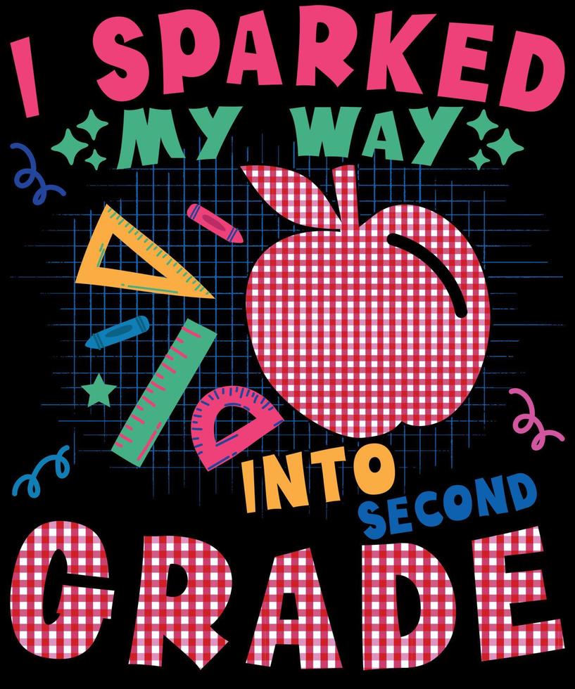 I sparked my way into Second grade vector