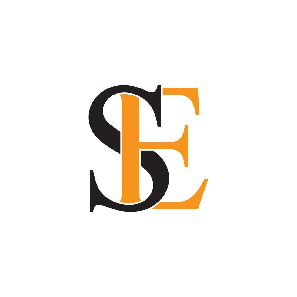 SE letter logo vector