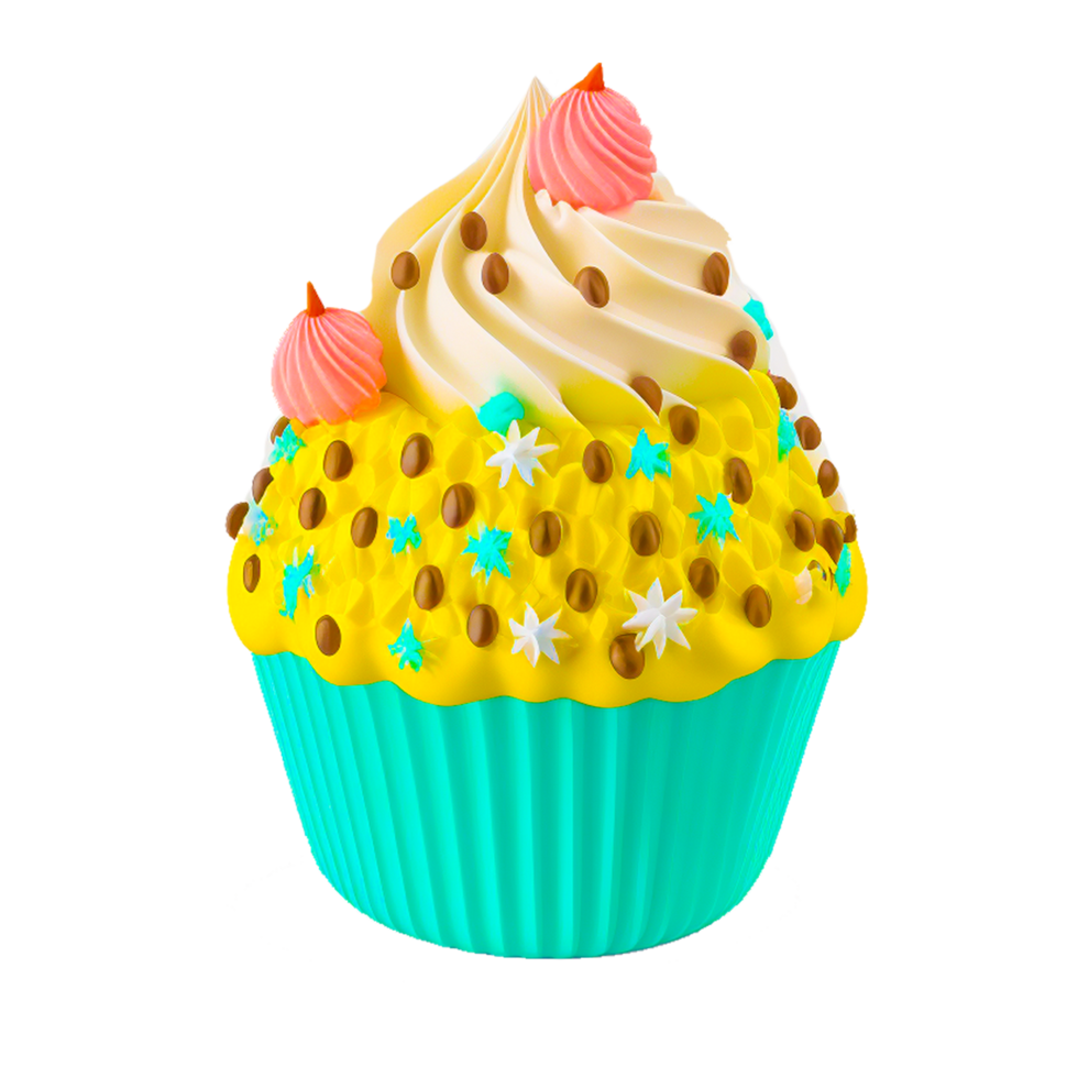 free yellow cup cake icon png
