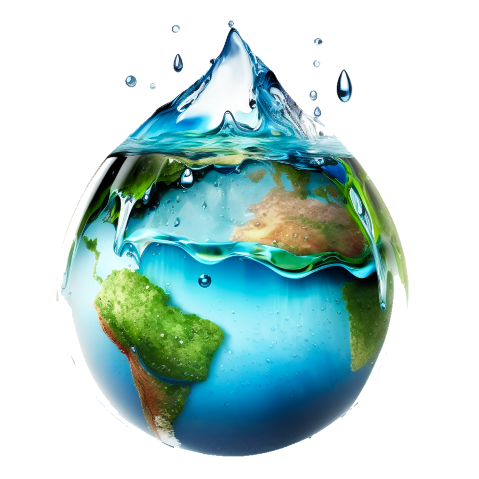 water drop earth ecology concept png