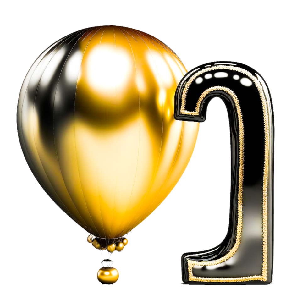 realistico isolato d'oro Palloncino lettera j png