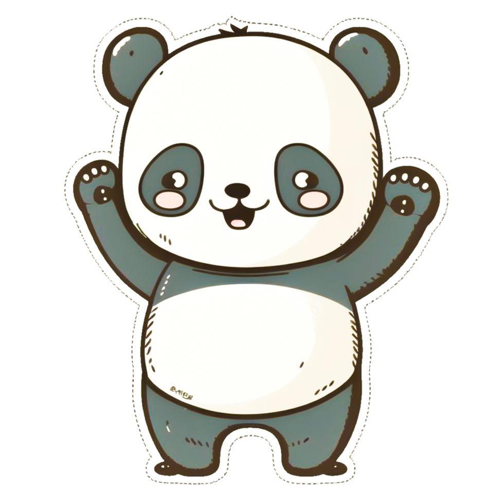 cute little baby cartoon panda png