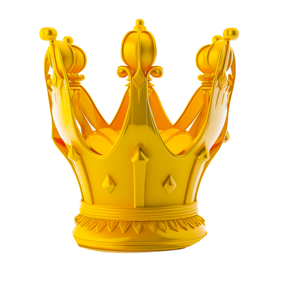 3d gold crown free icon png