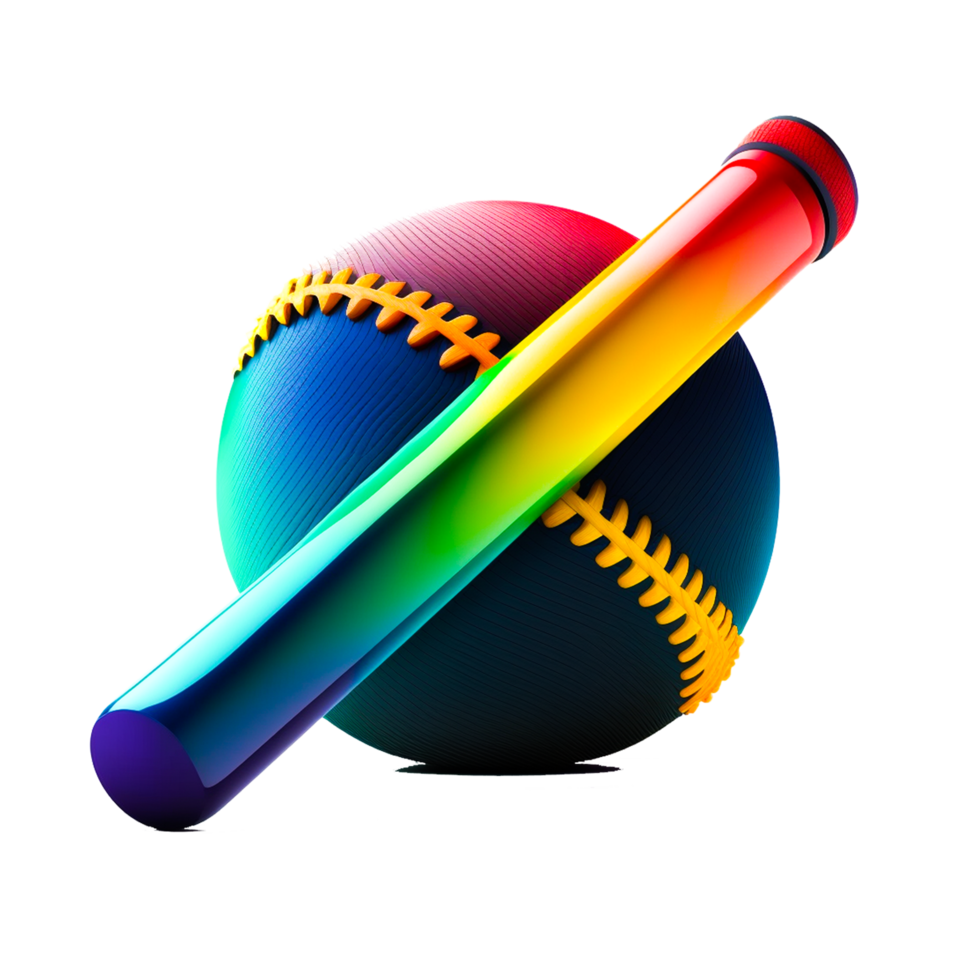 colorful baseball bat icon png