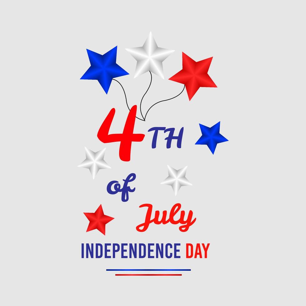 4th of July banner design vector