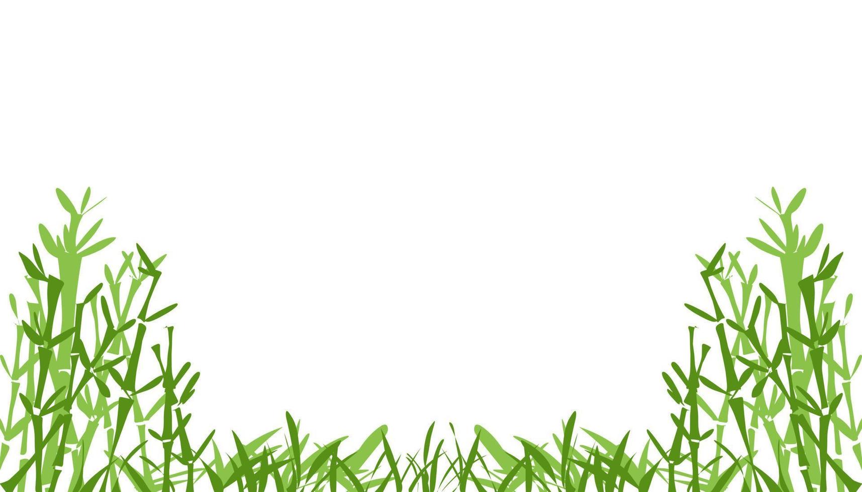 Background illustration with lots of grass and bamboo vector