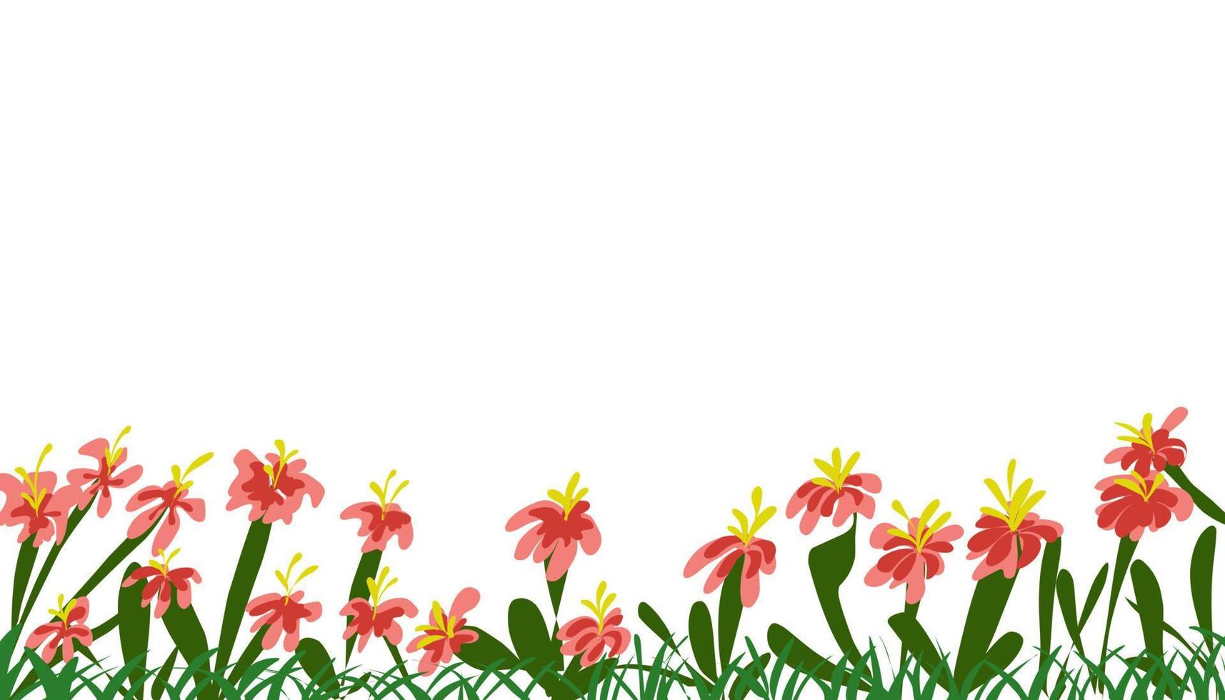 Background illustration with lots of hibiscus flowers vector