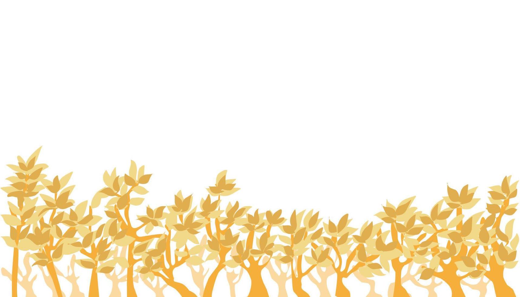 Background illustration with lots of dry trees vector