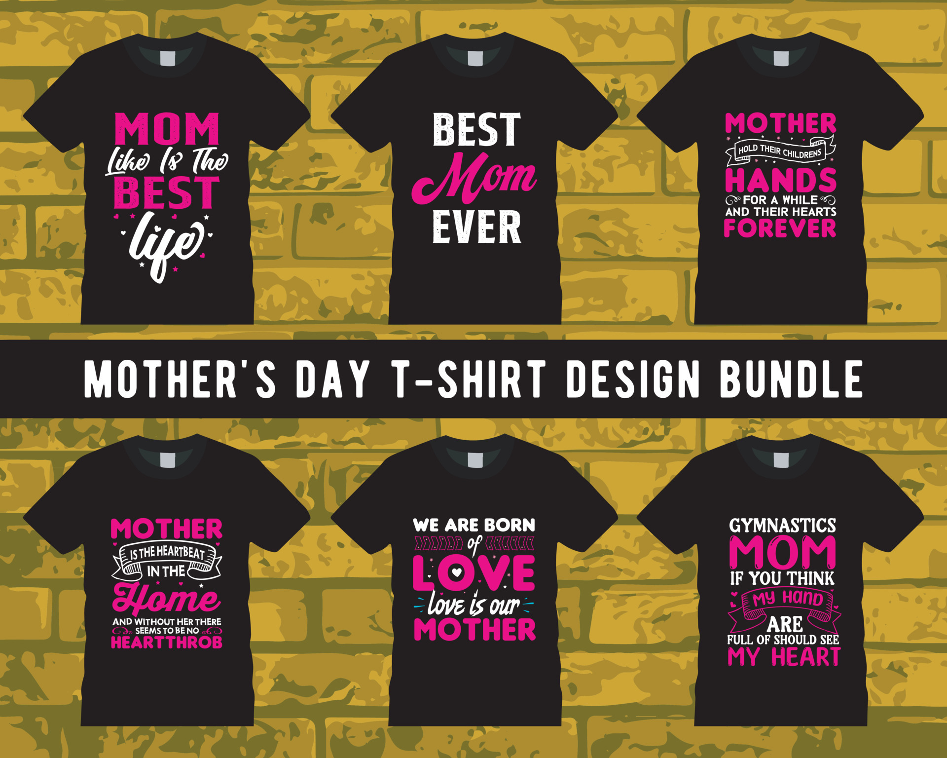 Mothers day and mom t-shirt design bundle, Happy mothers Day t