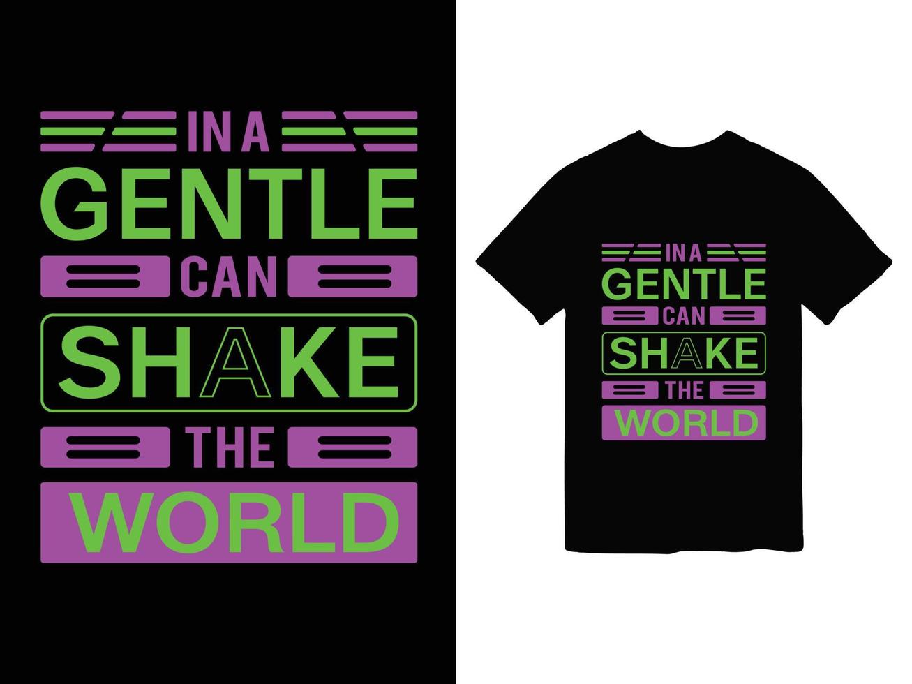 A black and purple t-shirt with text typography t shirt design vector