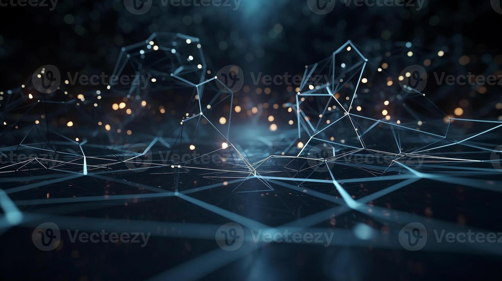 Data technology and abstract background with connecting line representing big data. photo