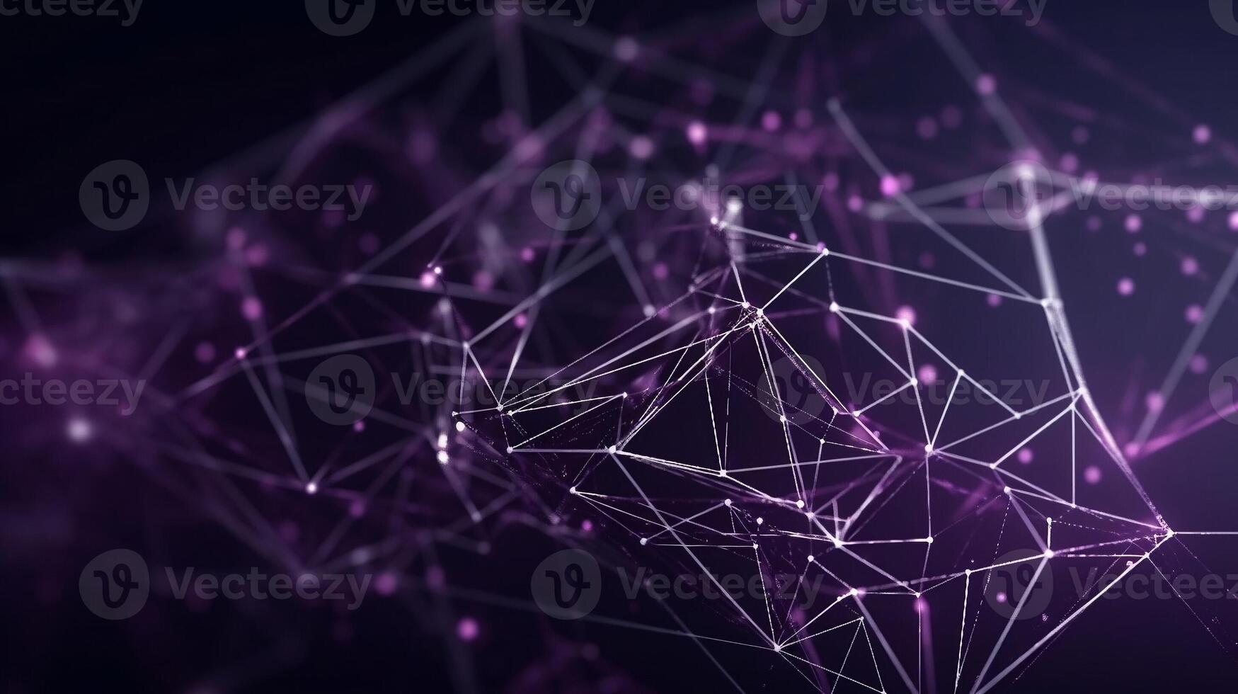 A highly detailed Plexus of abstract purple geometrical. Big data concept . photo