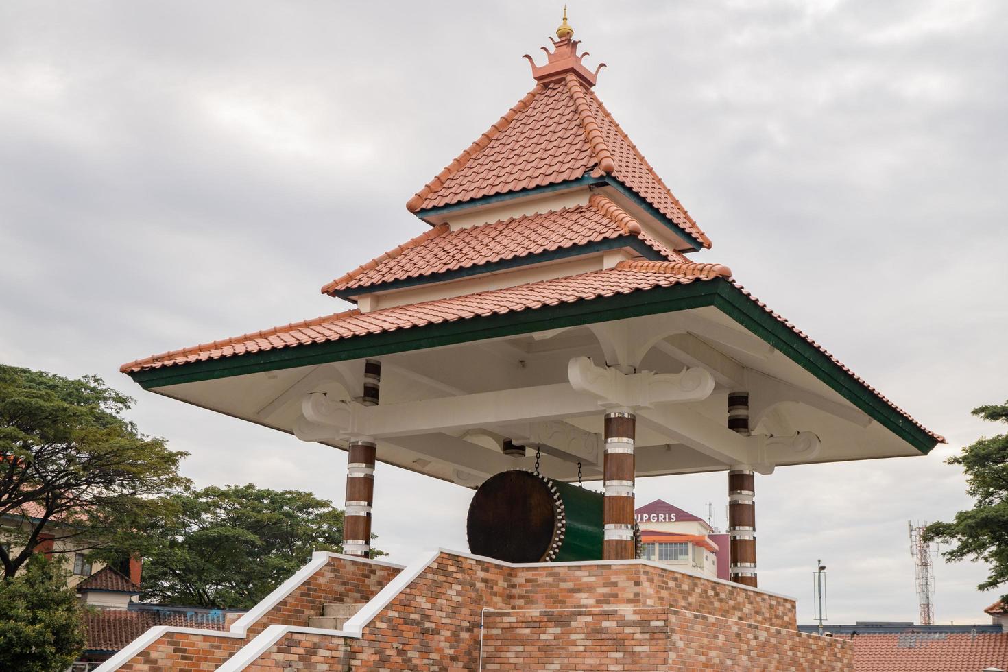 Bedug House, the warning stuff for prayer of Muslim. The photo is suitable to use for Ramadhan poster and Muslim content media.