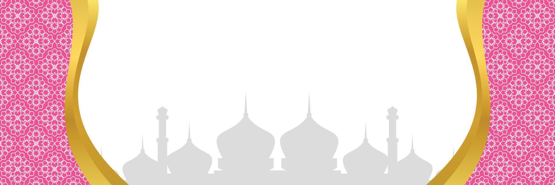 Islamic background, with mandala ornament and mosque silhouette. vector template for banners, greeting cards for Islamic holidays, eid al fitr, ramadhan, eid al adha