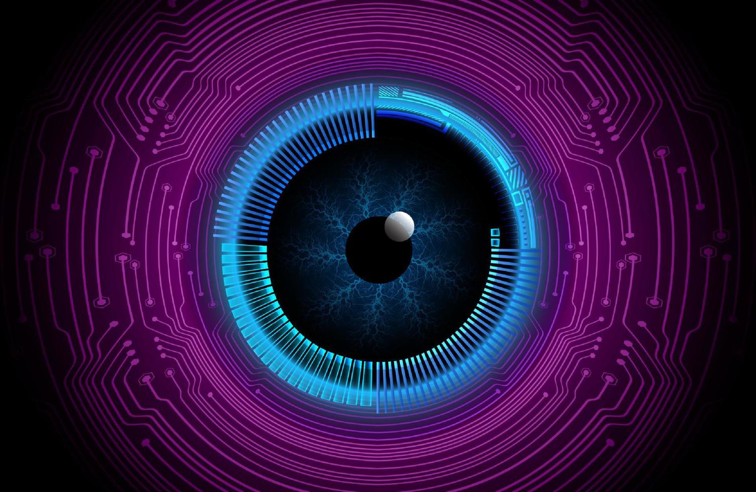 Modern Cybersecurity Eye on Technology Background vector
