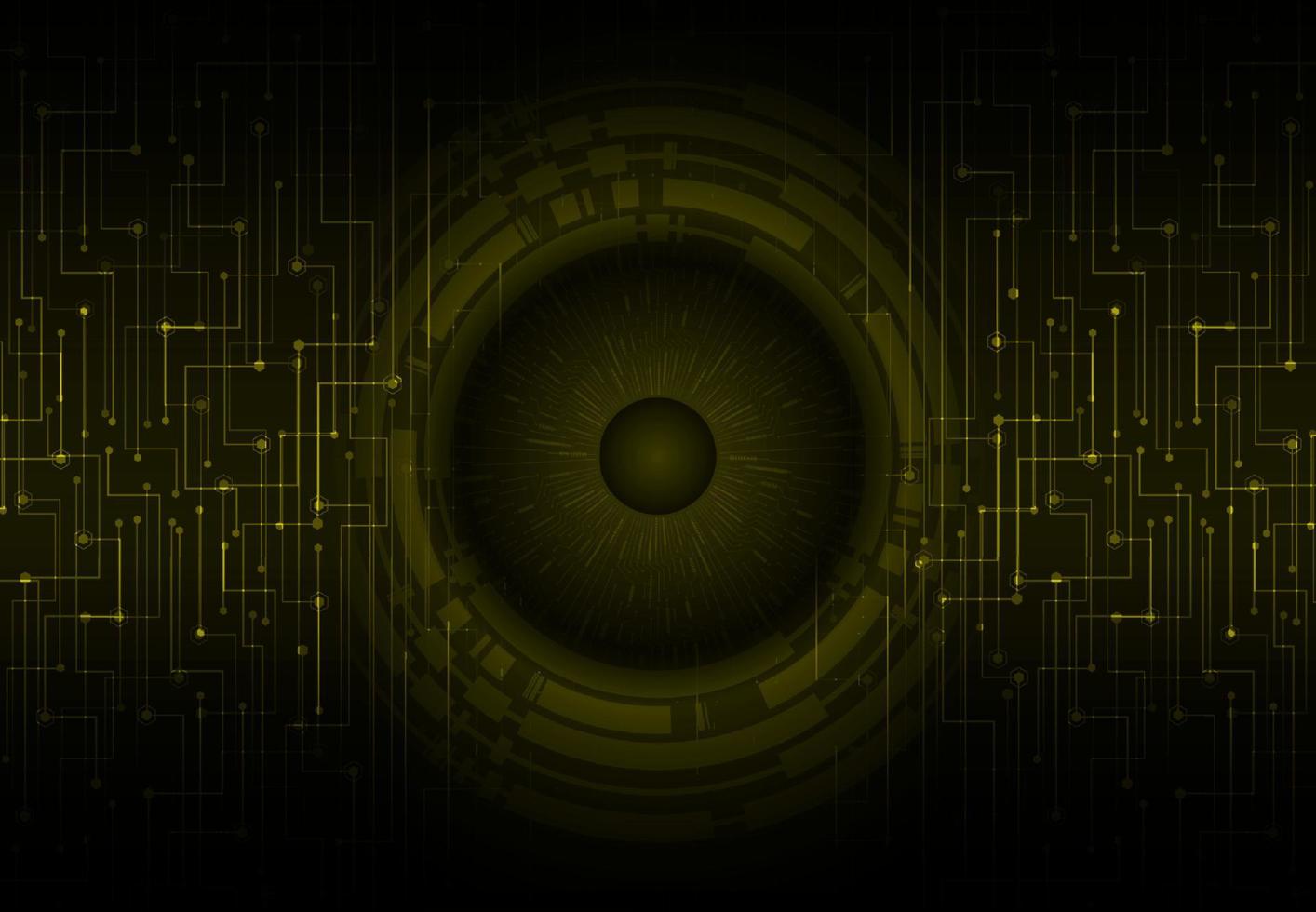 Modern Cybersecurity Eye on Technology Background vector