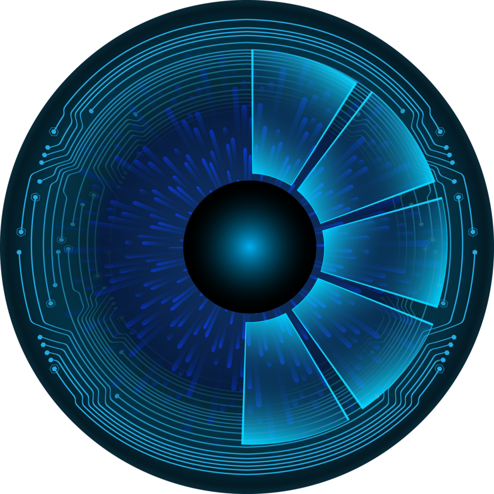 recorte de ojo de tecnología moderna png