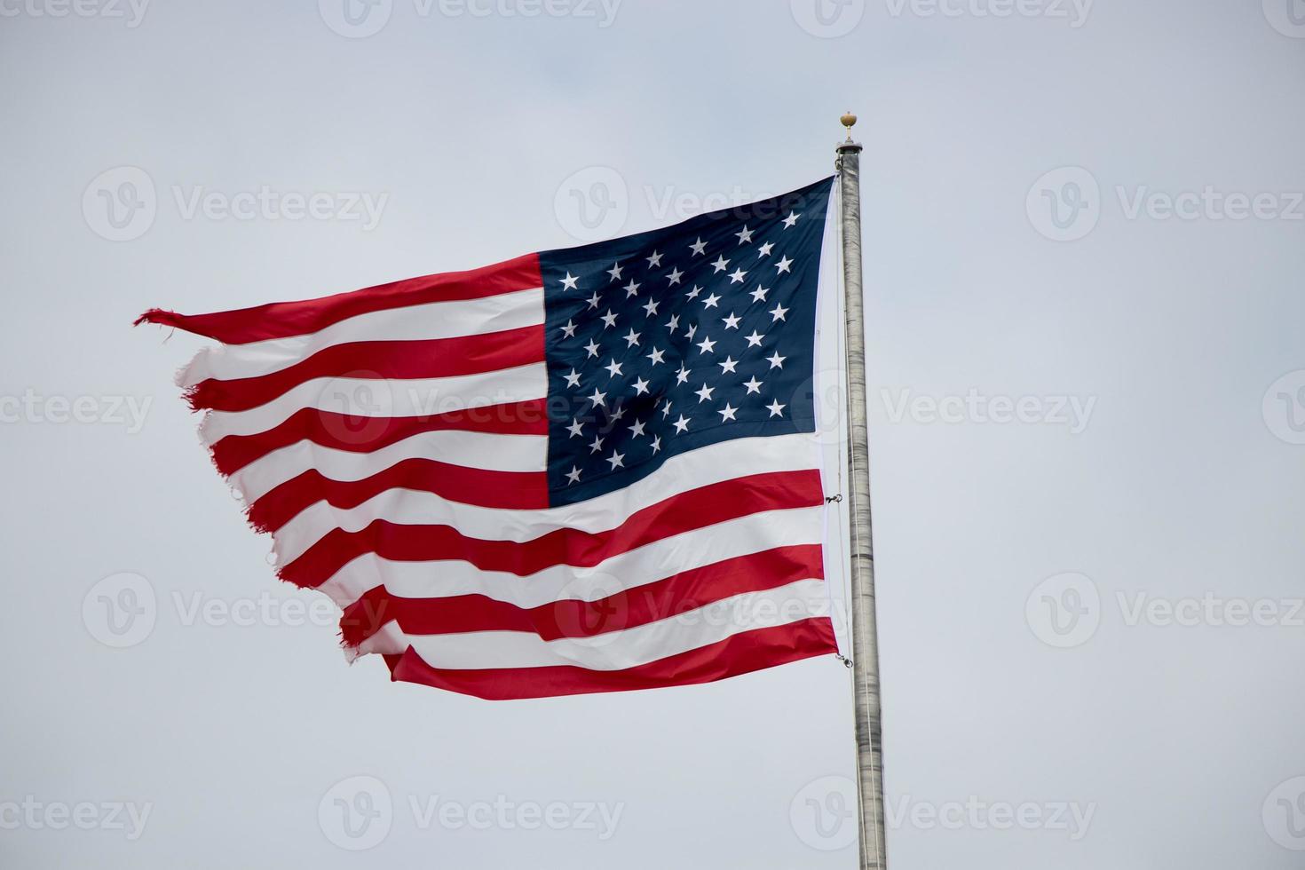 Red white and blue of the American flag photo