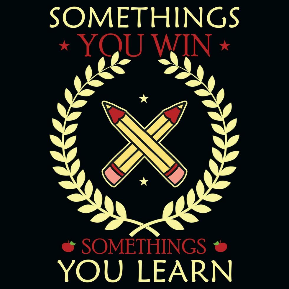 Teaching school tshirt design vector