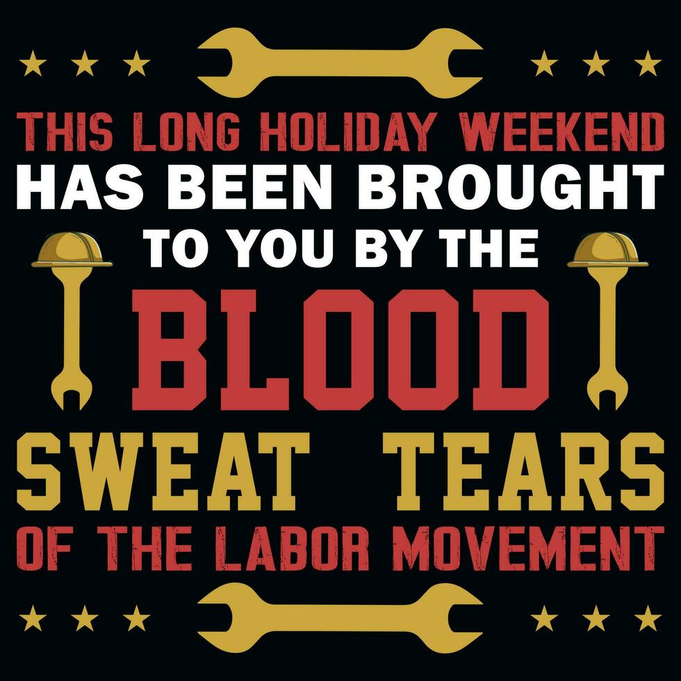 Labor day typography tshirt design vector