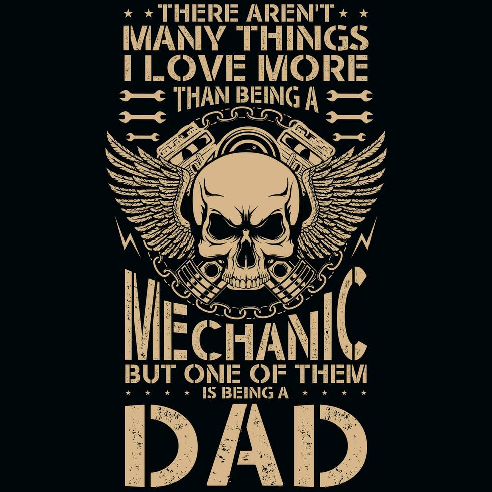 Mechanic graphic vintages tshirt design vector
