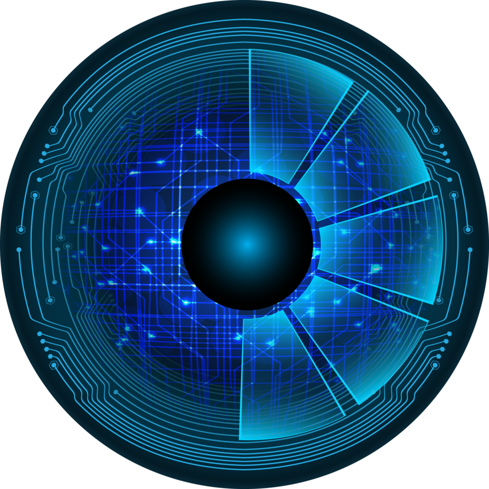 recorte de ojo de tecnología moderna png