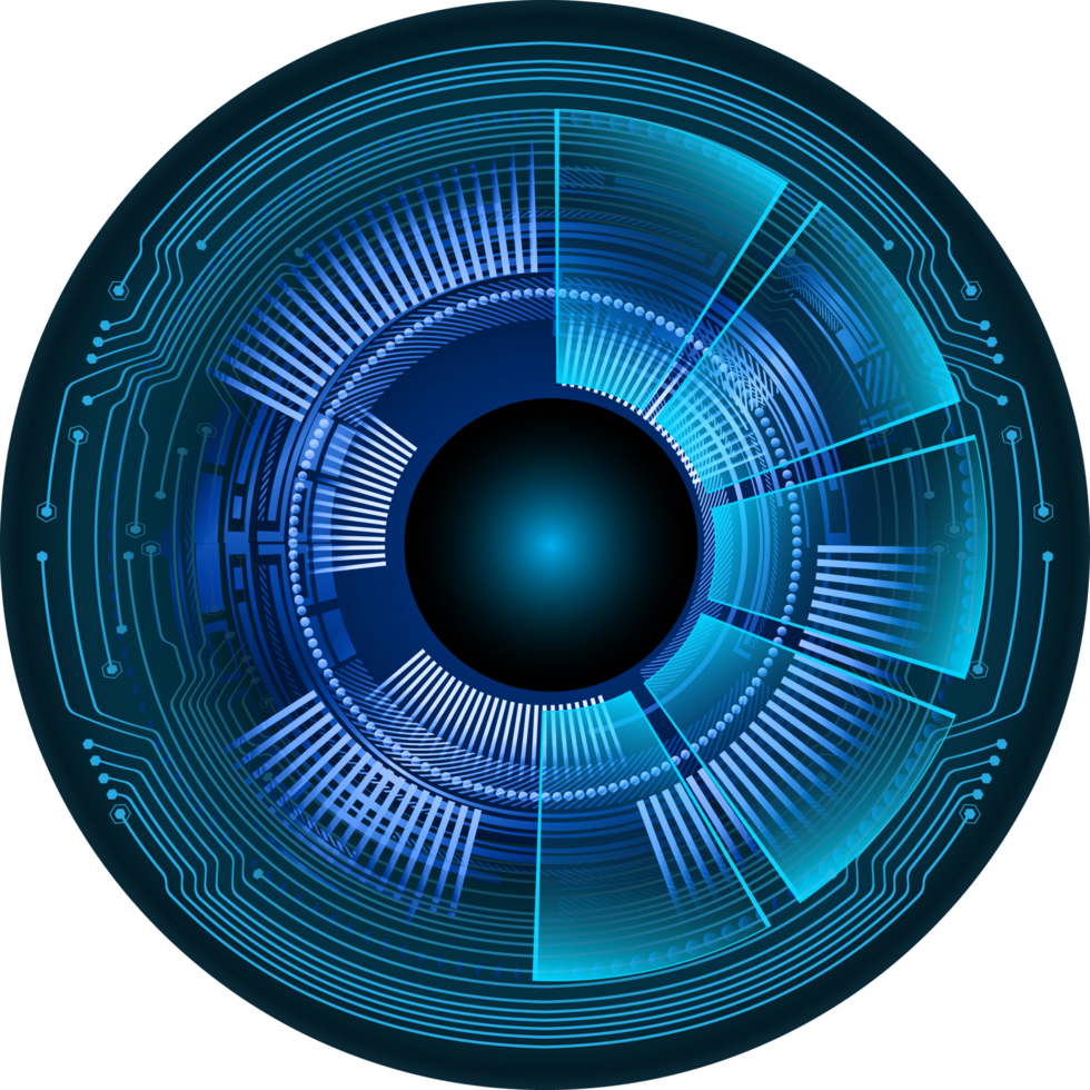 recorte de ojo de tecnología moderna png