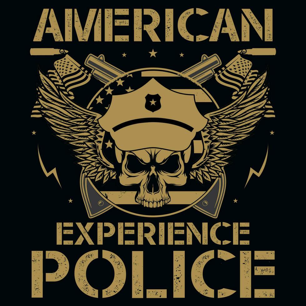 Police graphics tshirt design vector