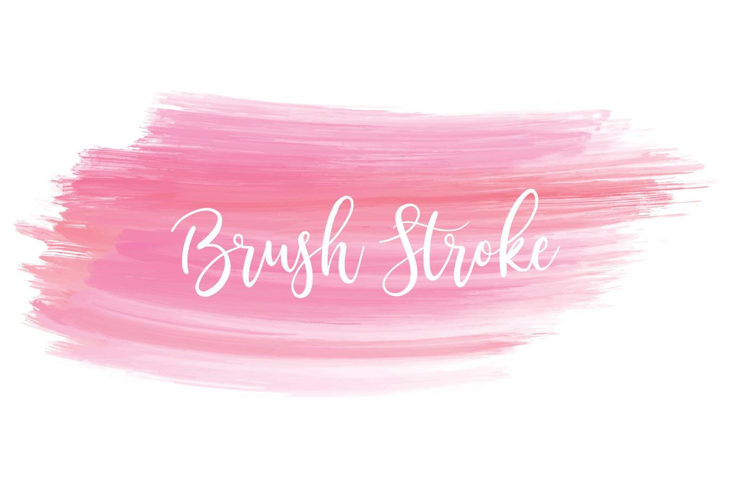 Hand draw pink brush stroke watercolor design vector