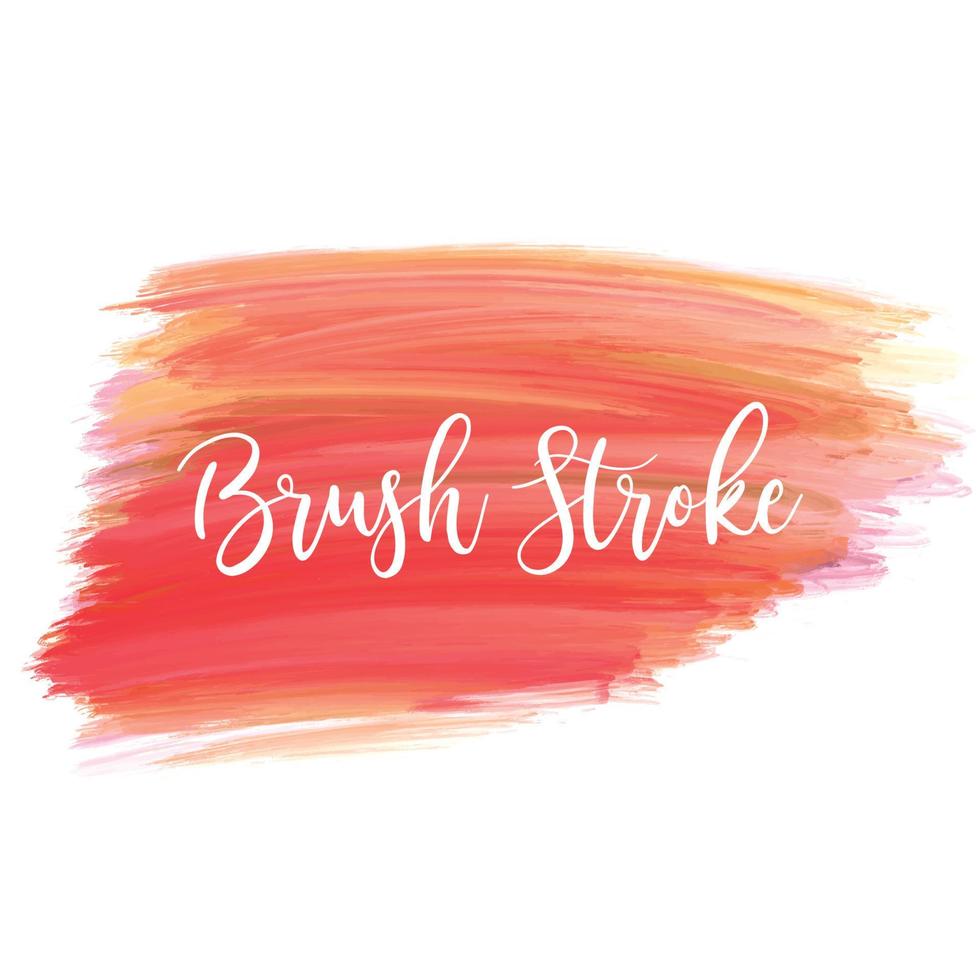 Hand draw colorful brush stroke watercolor design vector