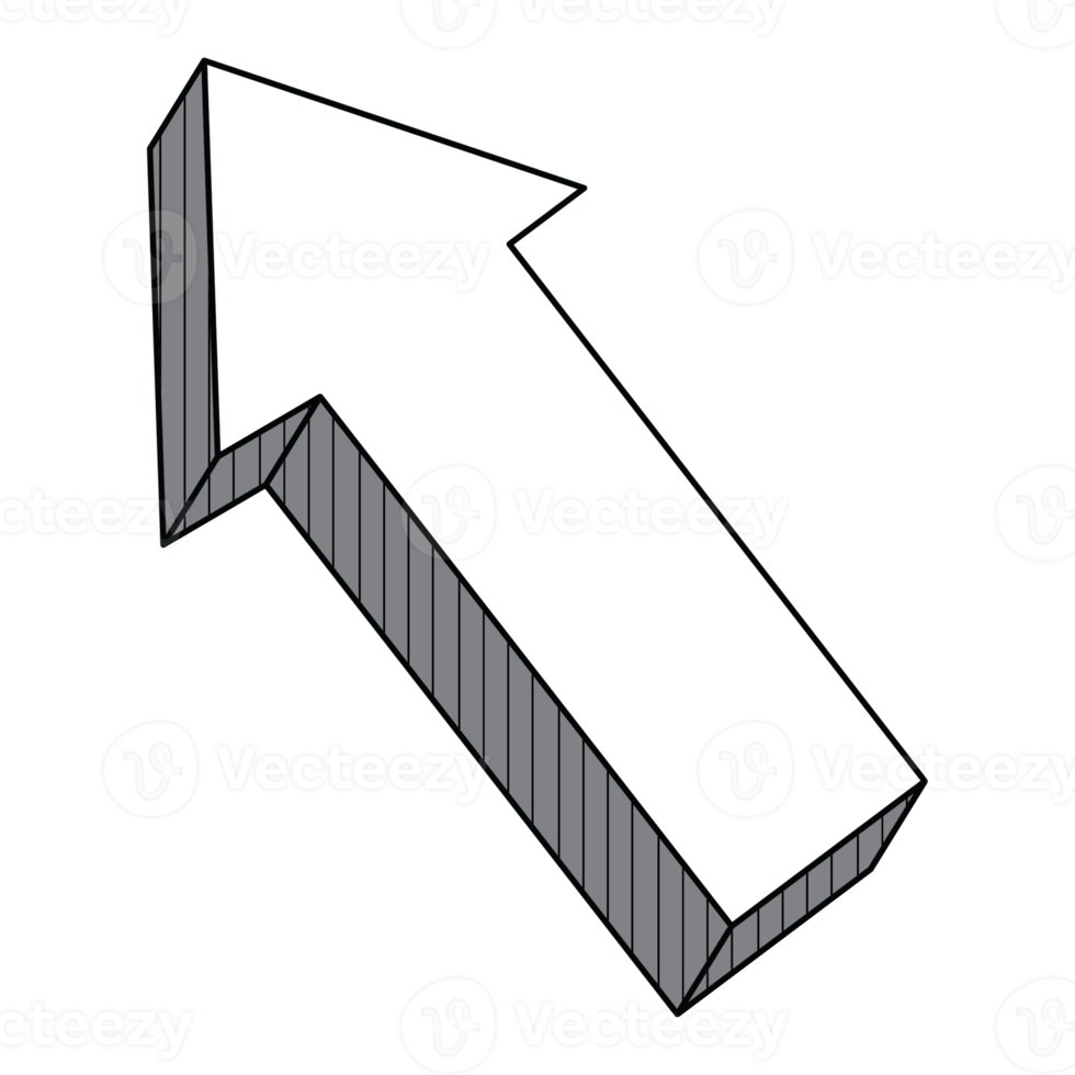 3d direzione freccia png