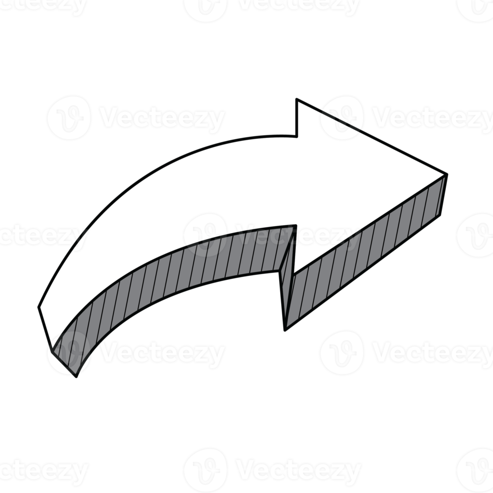 3D direction arrow png
