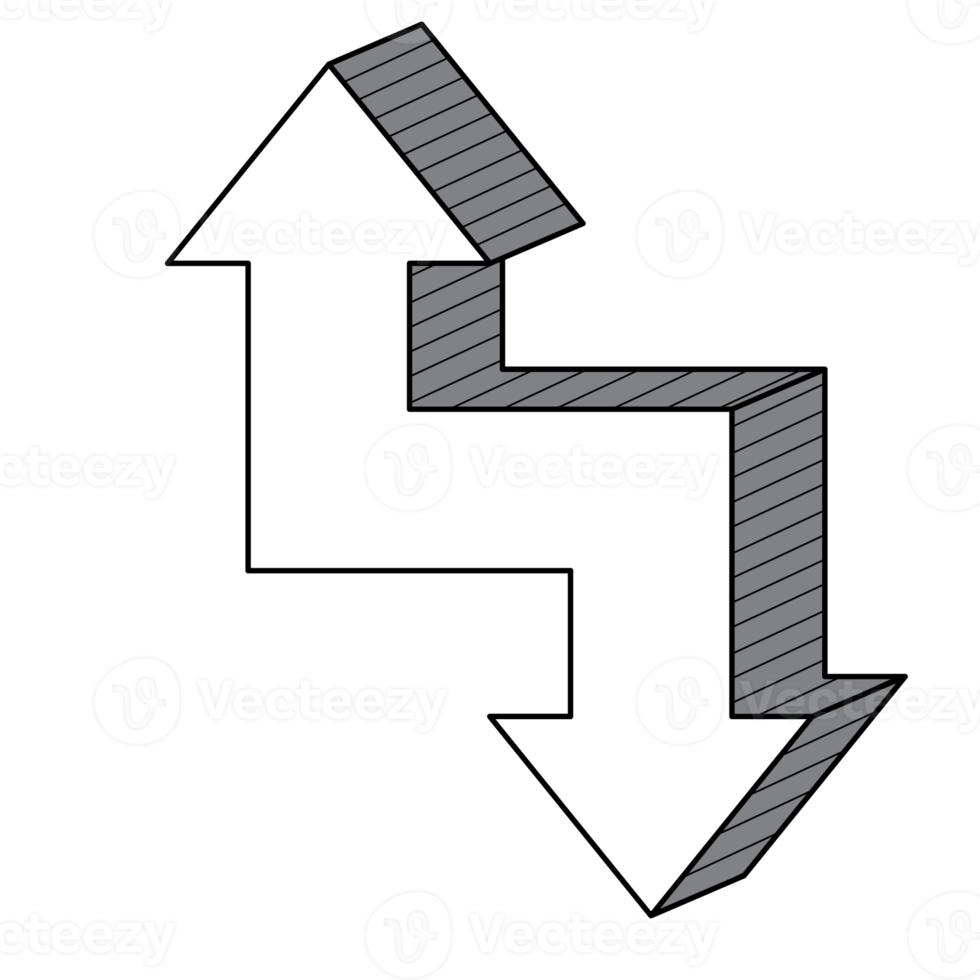 3D direction arrow png