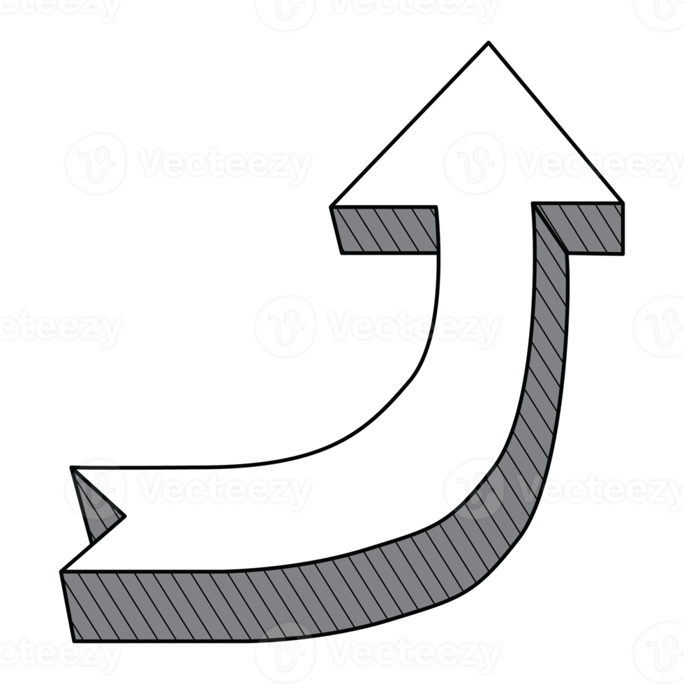 3D direction arrow png