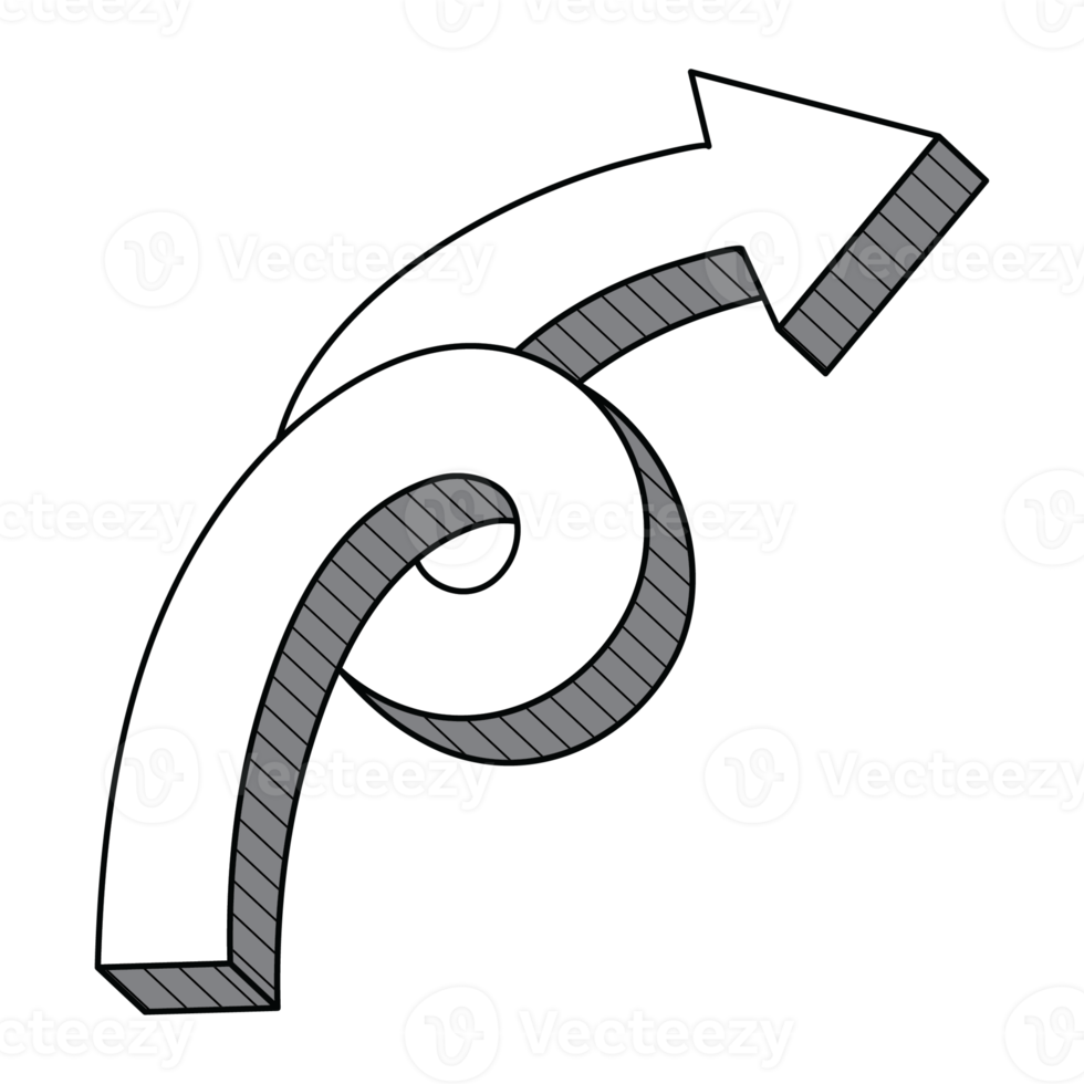 3D direction arrow png